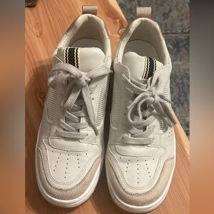 Shu Shop Romi Distressed Taupe Suede Sneakers